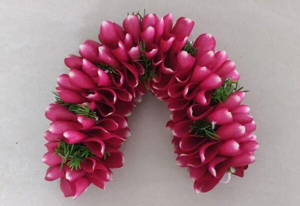 Pooja Flowers - Rose Petals Gajra – 25cm Length